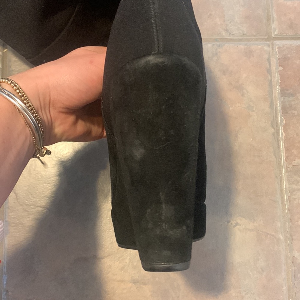 Stuart Weitzman - Womens Suede Over The Knee Wedge Heel Boots - Picture 3 of 9